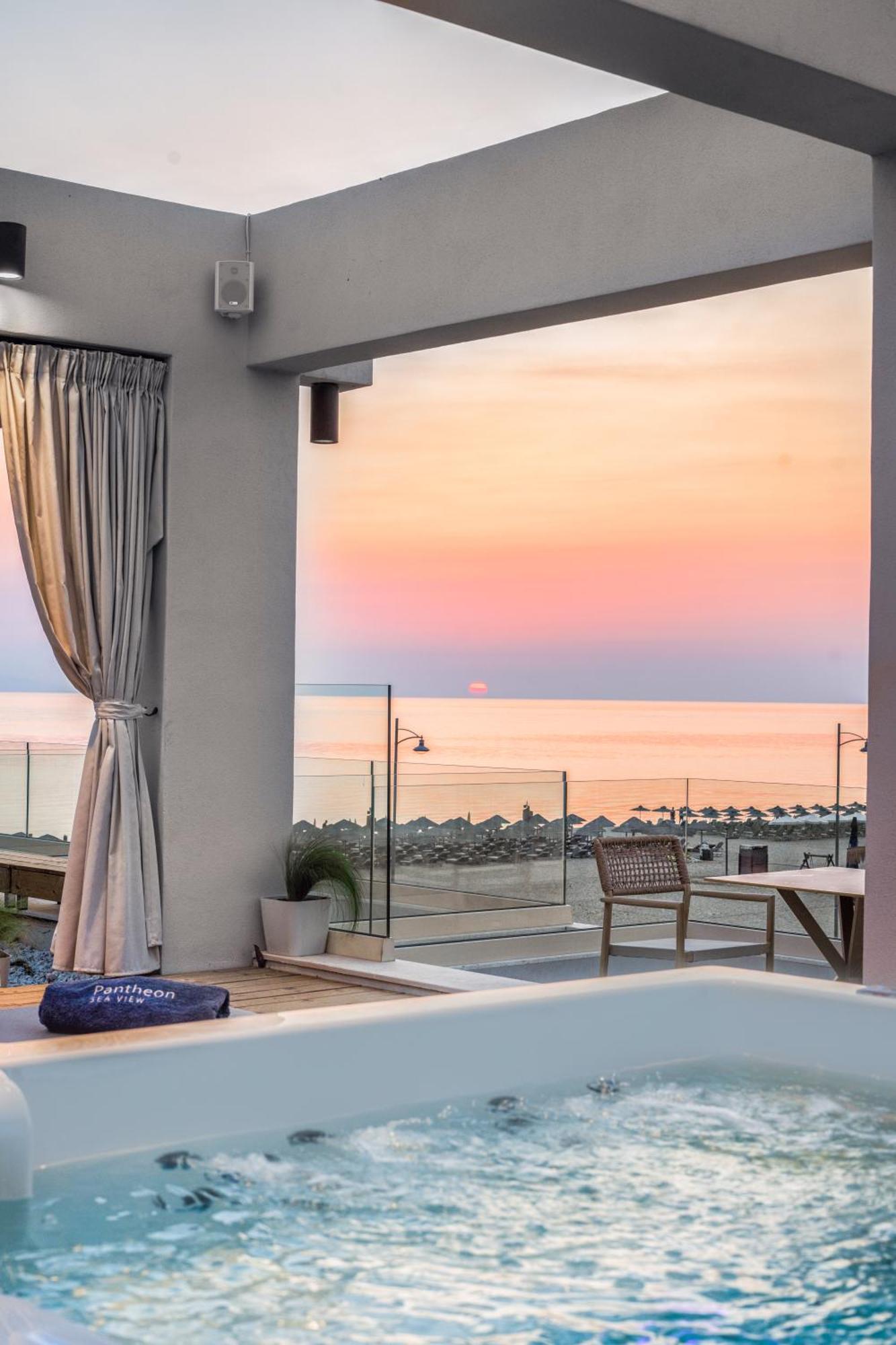Pantheon Sea View Aparthotel Néoi Póroi Buitenkant foto