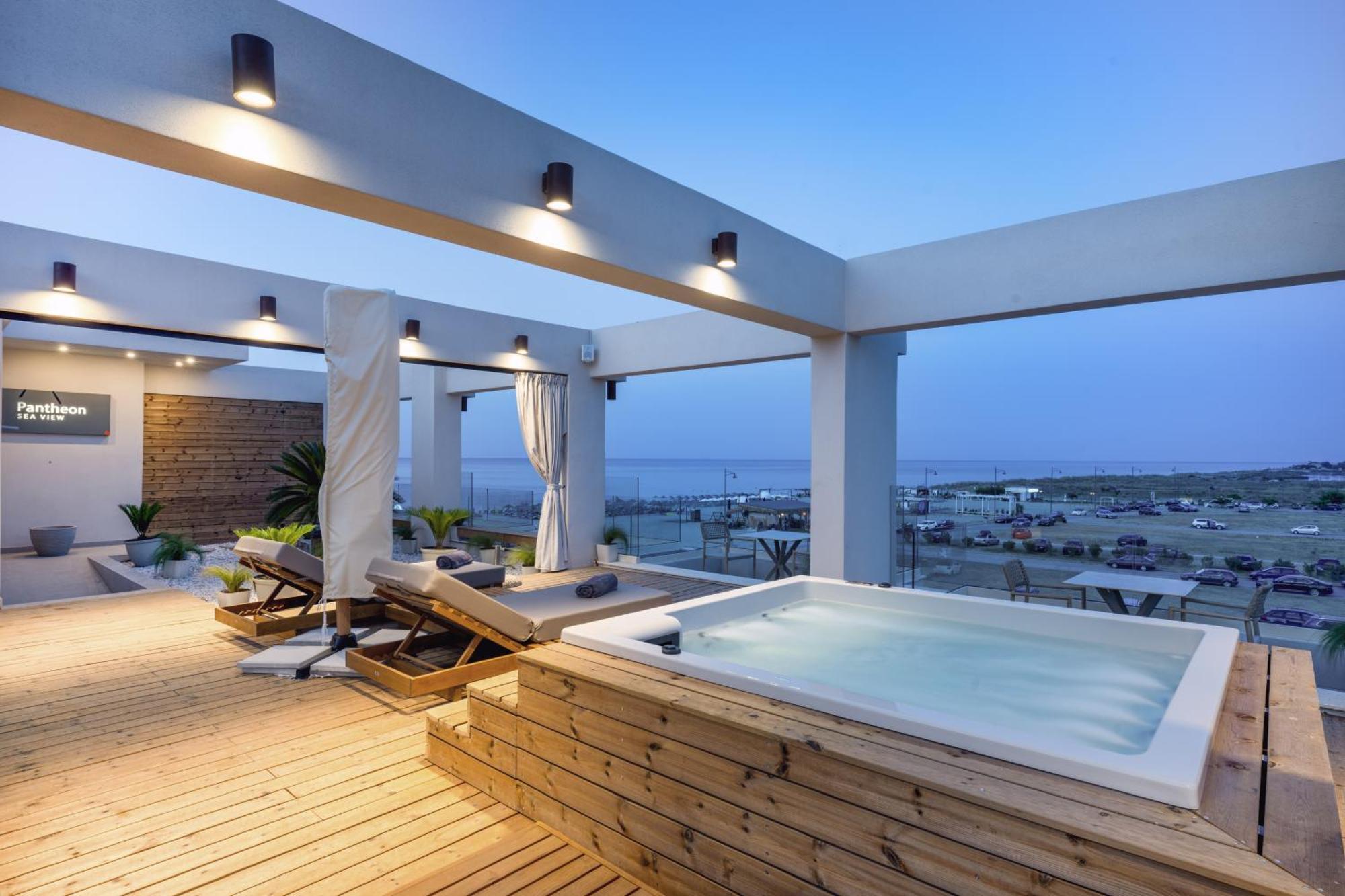 Pantheon Sea View Aparthotel Néoi Póroi Buitenkant foto